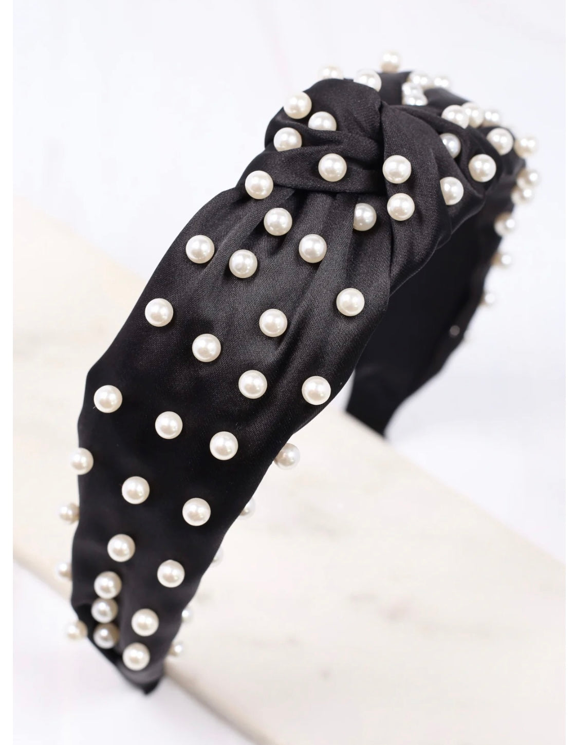 Pearl Embeliished Black Headband