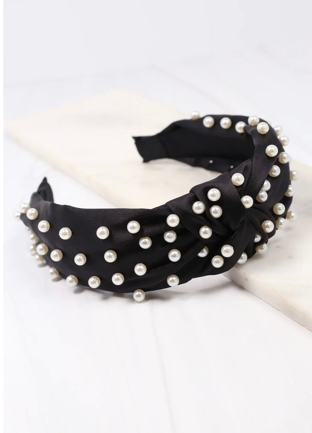 Pearl Embeliished Black Headband