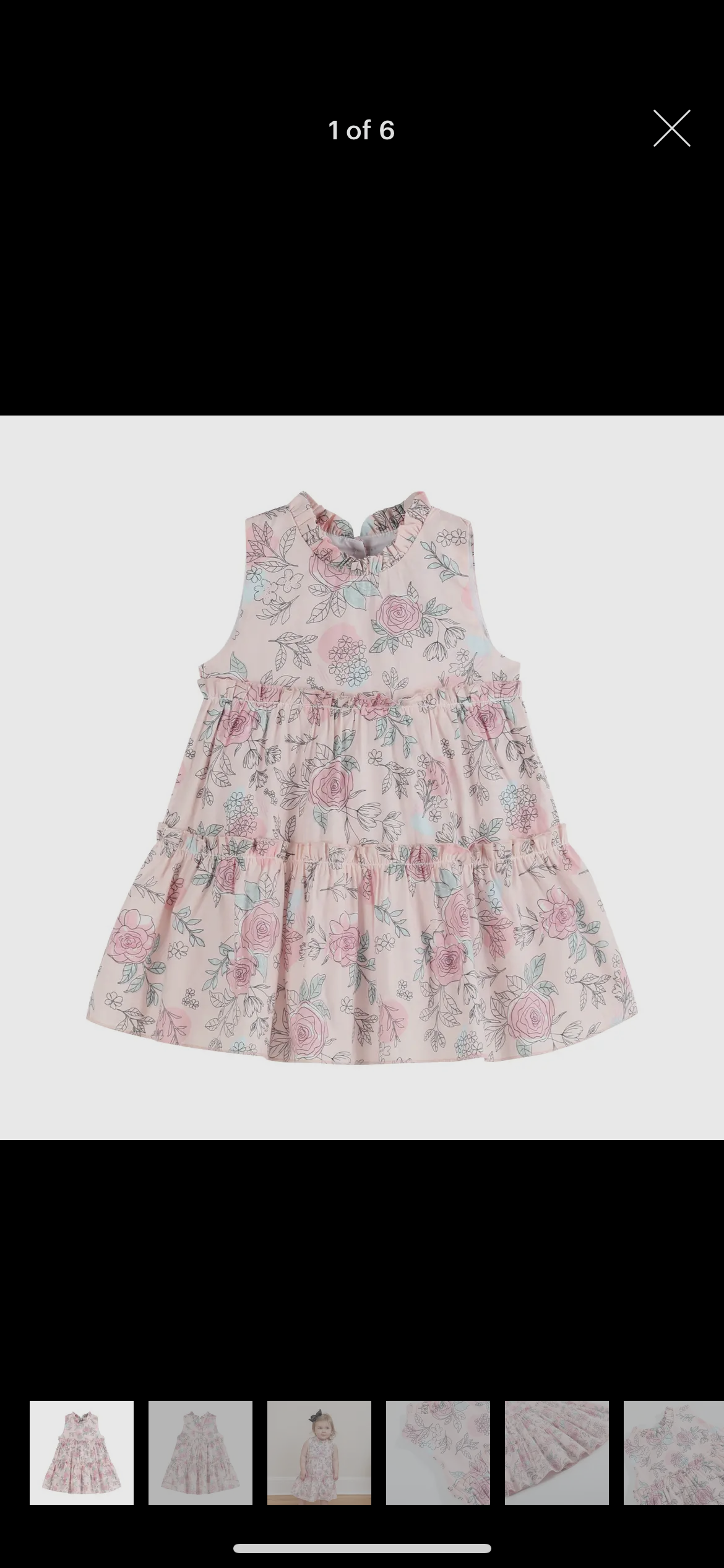 Pink Rose Printed Dress