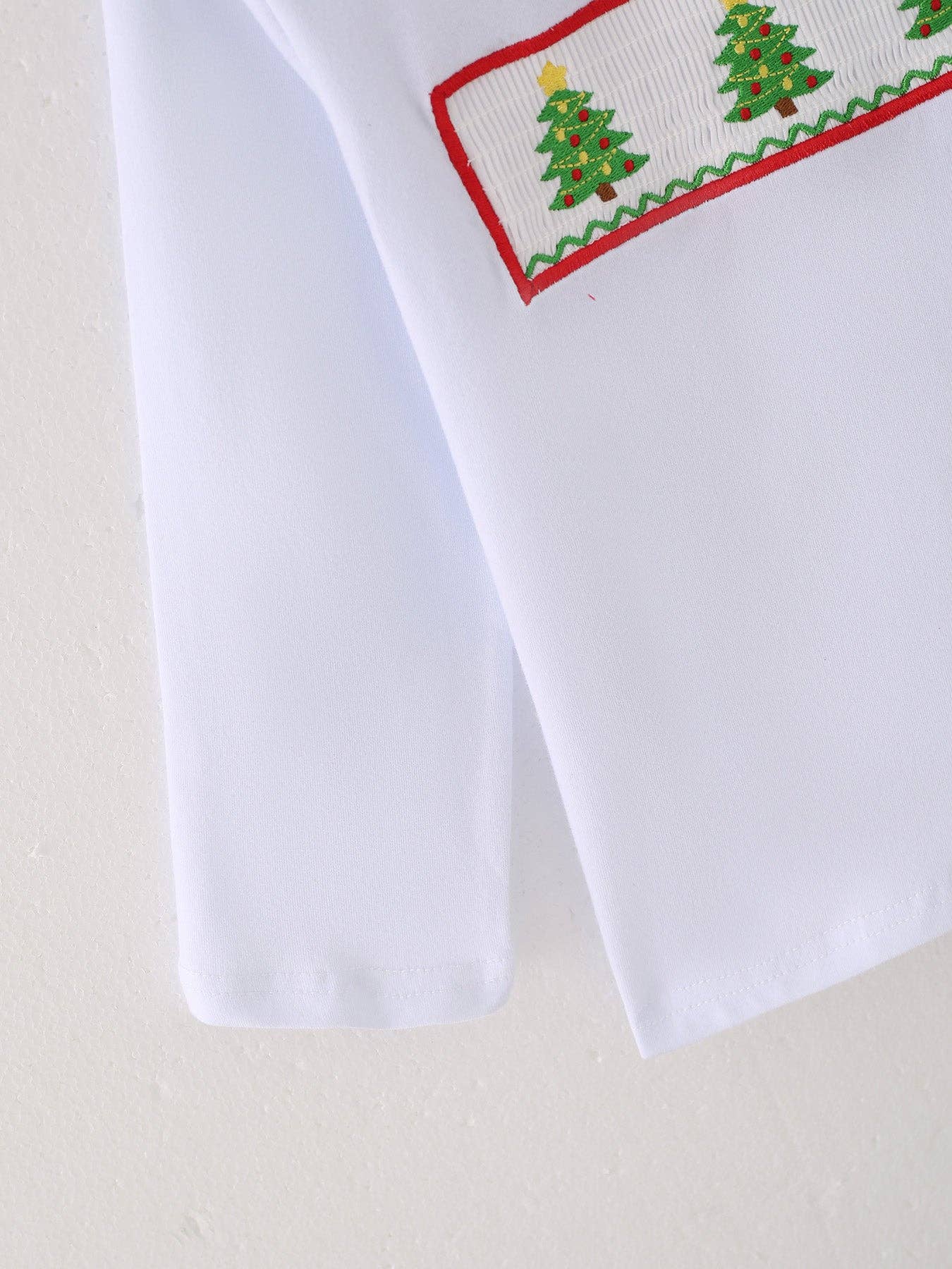 Christmas Tree Smocking Embroidered Boys Outfit