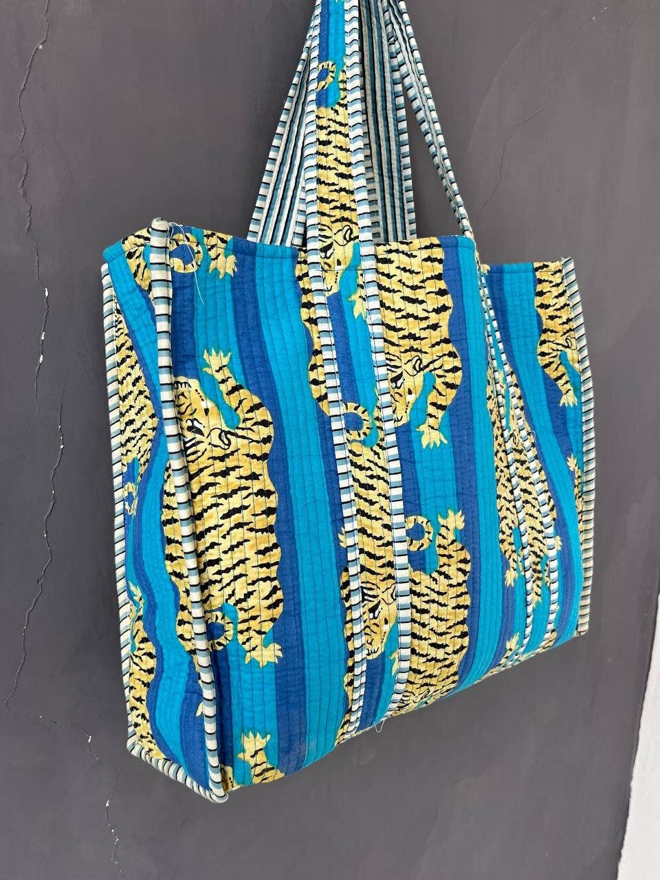 Quilted Reversible Floral Eco-Friendly Handmade Tote Bag