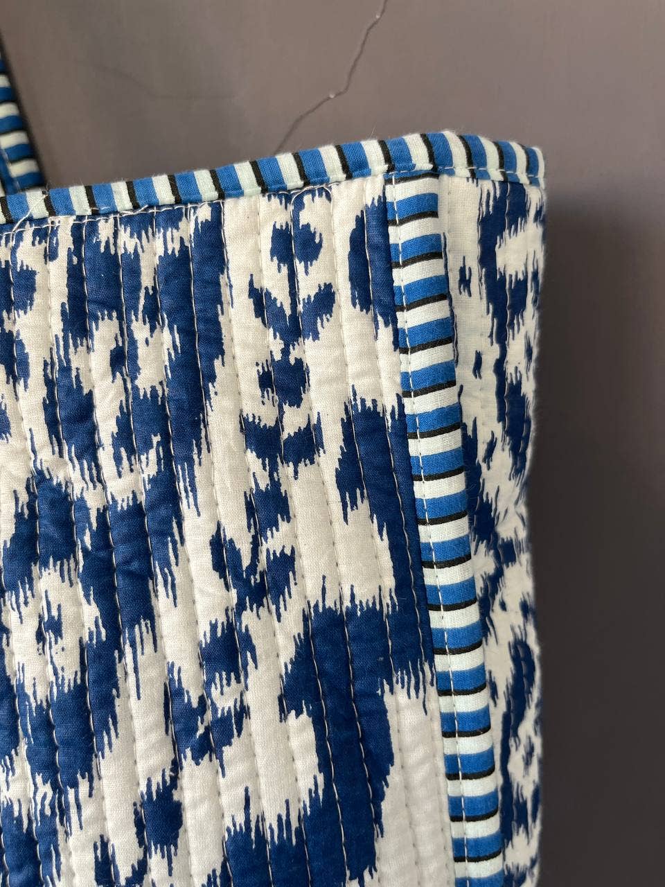 Handmade Block Printed Quilted Shoulder Bag Indian Shopping