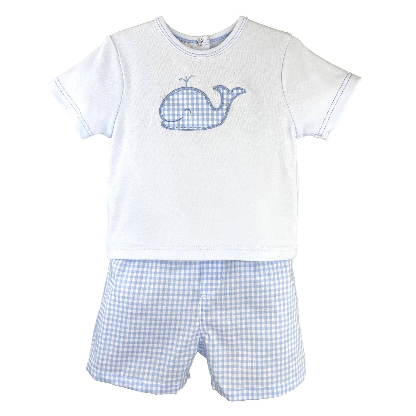 Whale Applique Shirt & Short Set