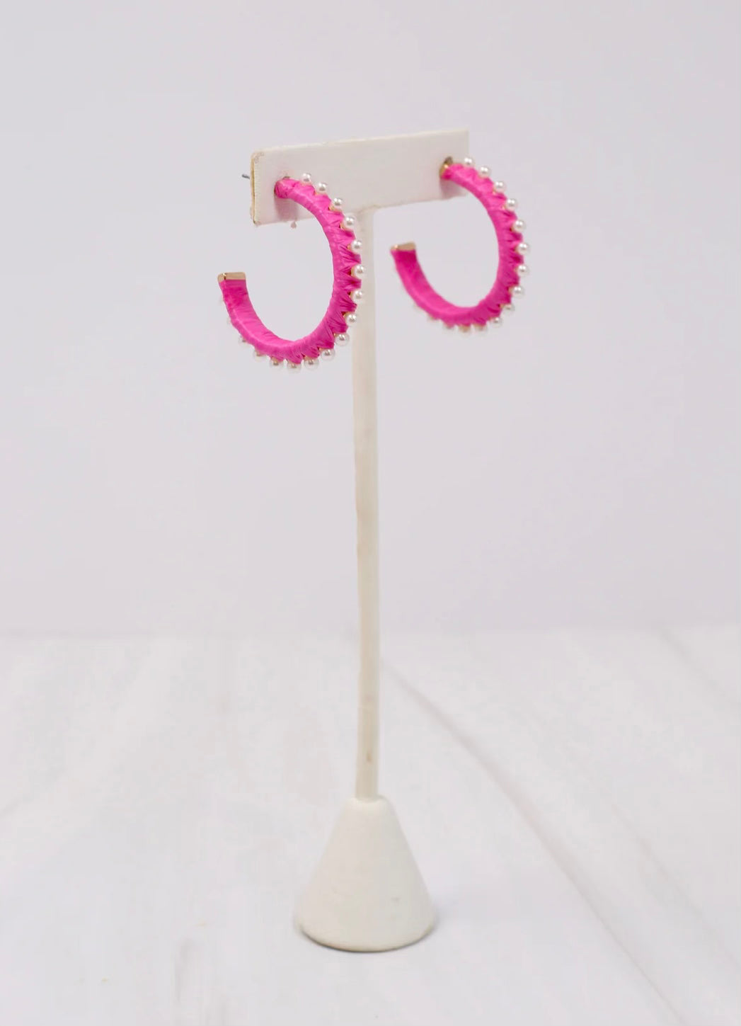 Oakville Pearl Wrapped Hoop Earrings