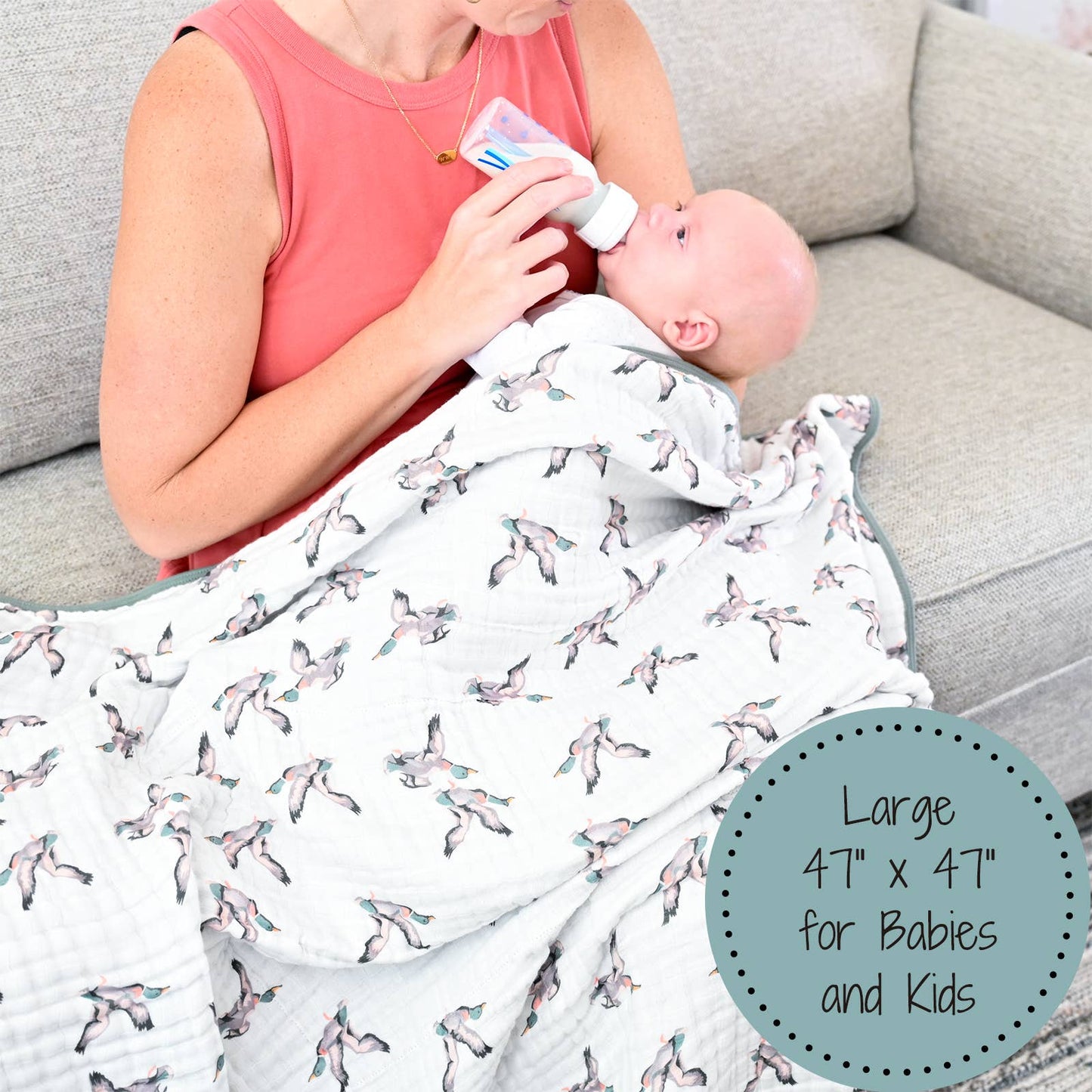 Quackin'up Baby Toddler Muslin Quilt