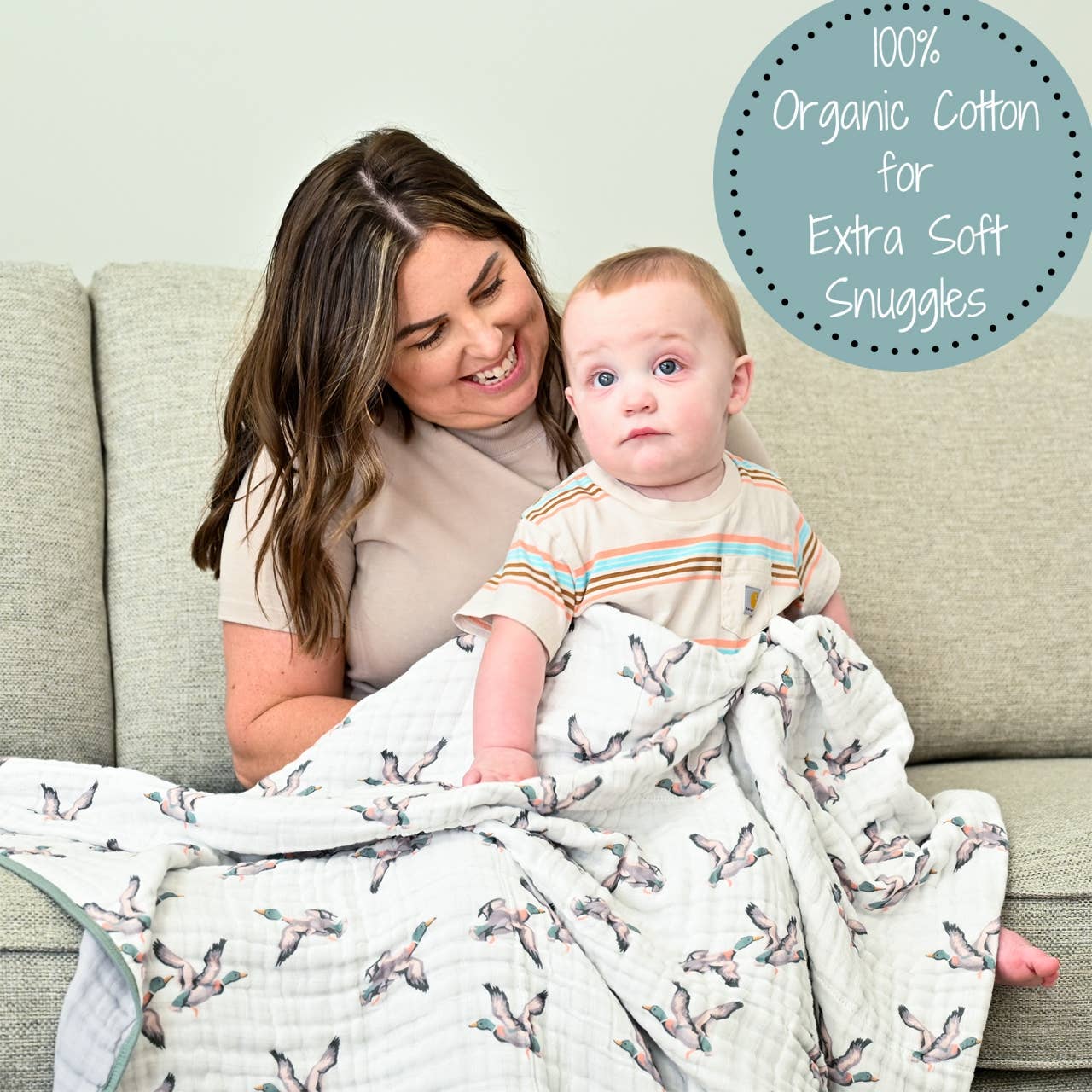 Quackin'up Baby Toddler Muslin Quilt