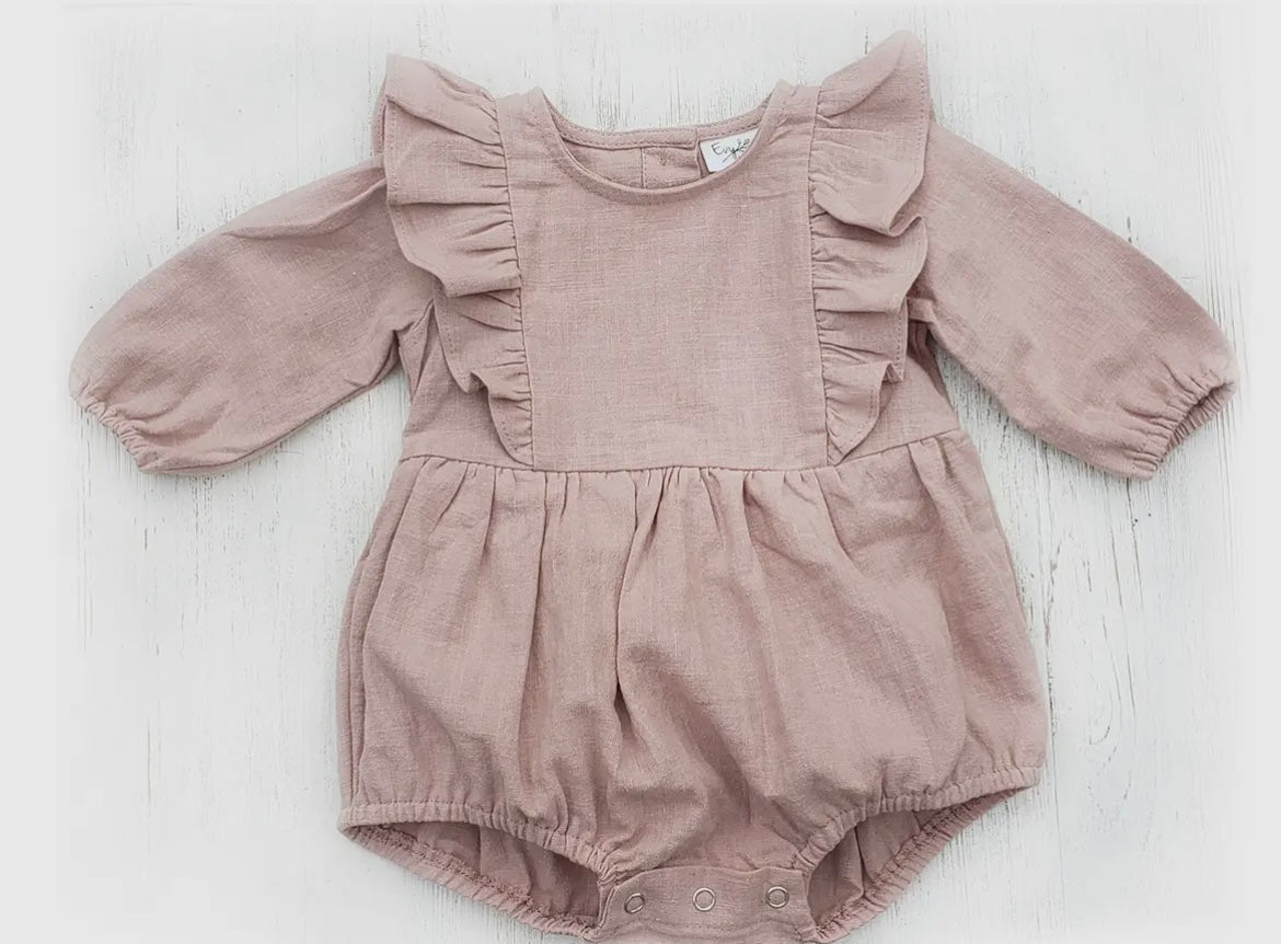 Girls Linen Romper