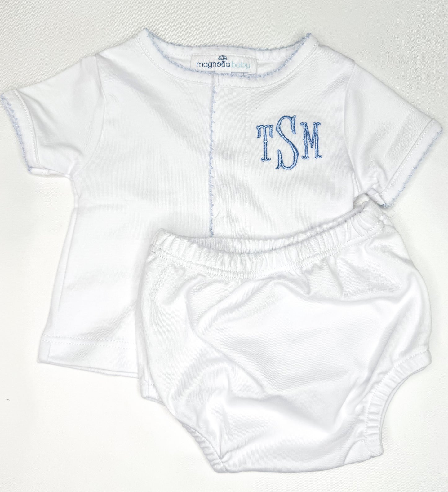 Monogrammed Diaper Set