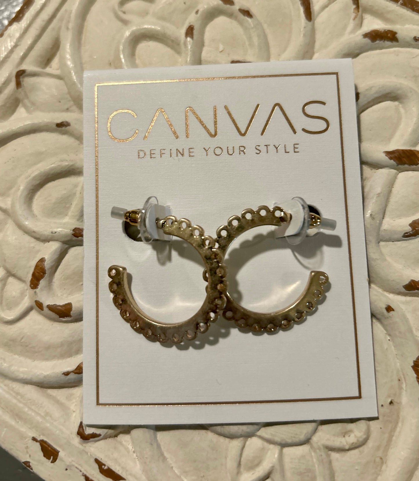 Scalloped Gold Hoops