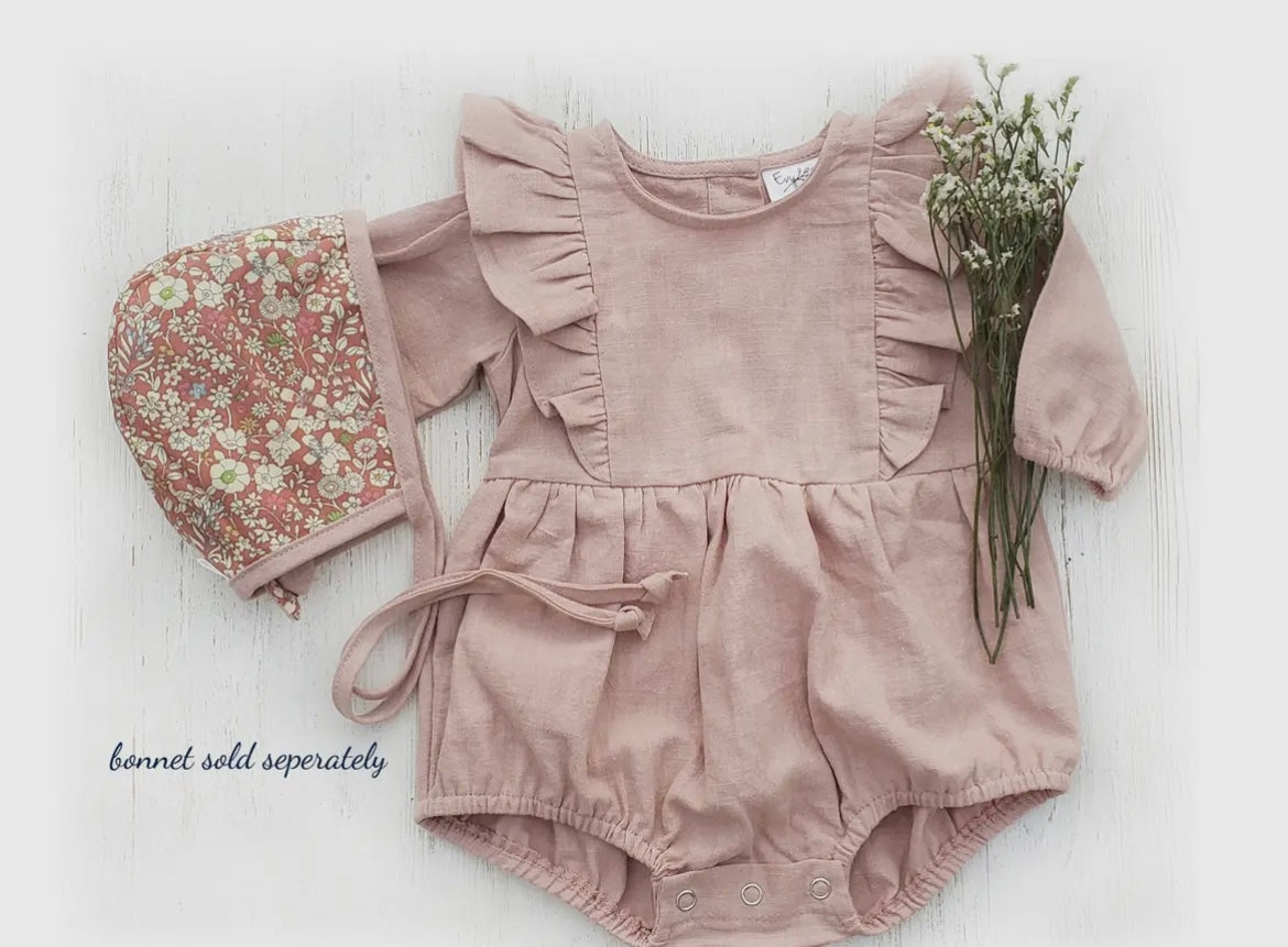Girls Linen Romper