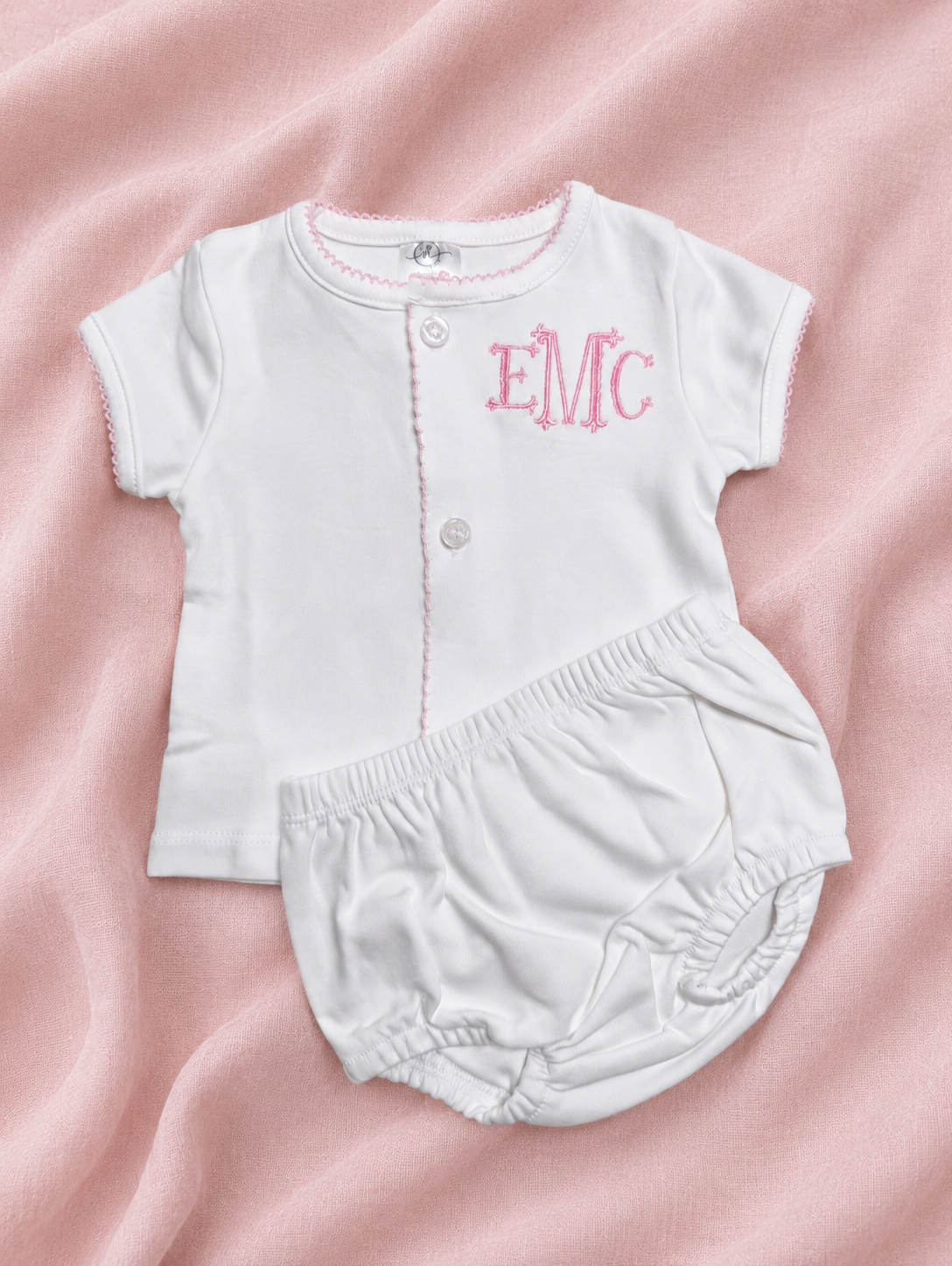 Monogrammed Diaper Set