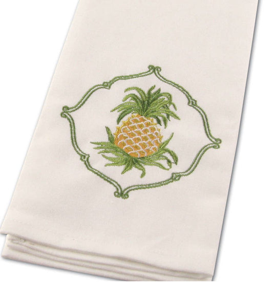 Embroidered Pineapple Kitchen Towels 2-Pc Set